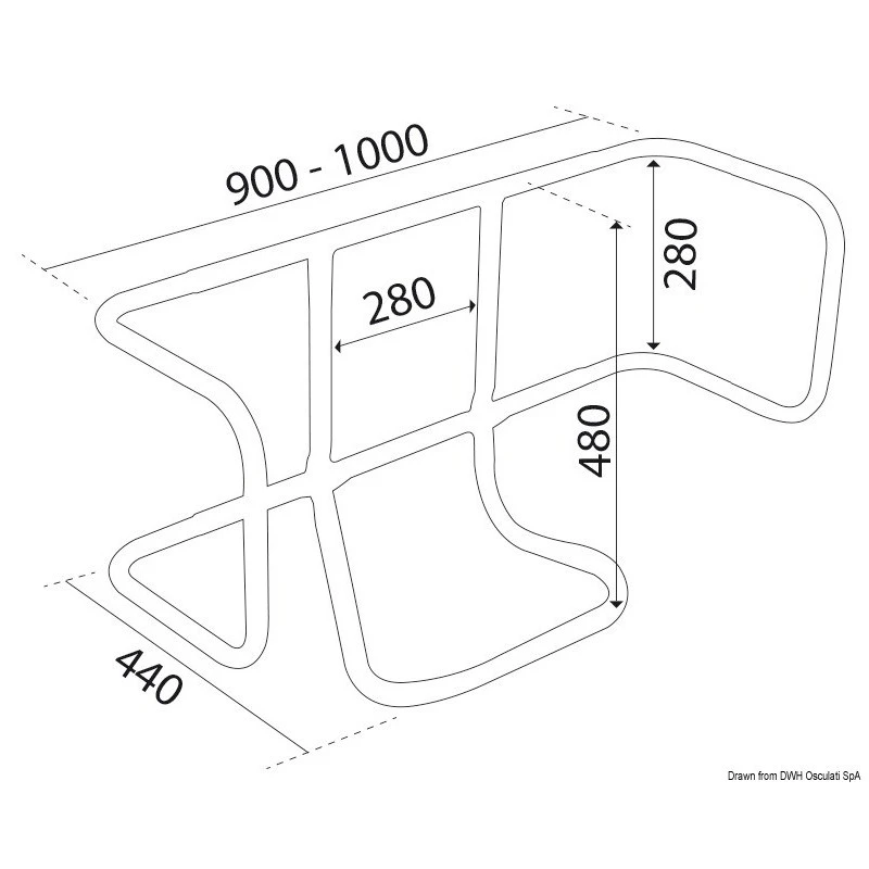 OSCULATI Support Radeau Horizontal Inox – Image 4