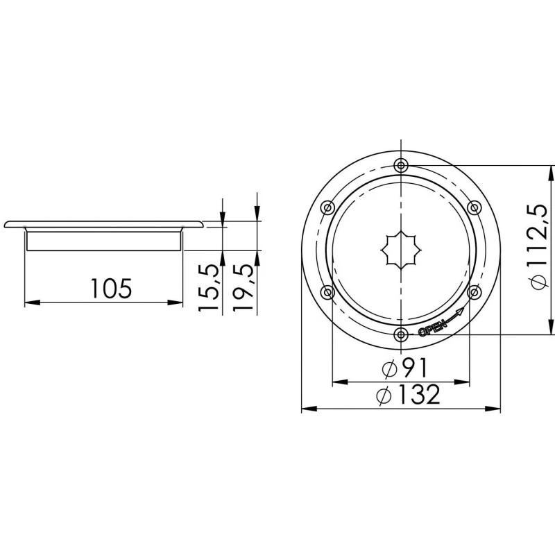 OSCULATI Trappe Ronde Inox – Image 4