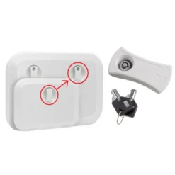 PLASTIMO Kit Serrure Trappe Blanche